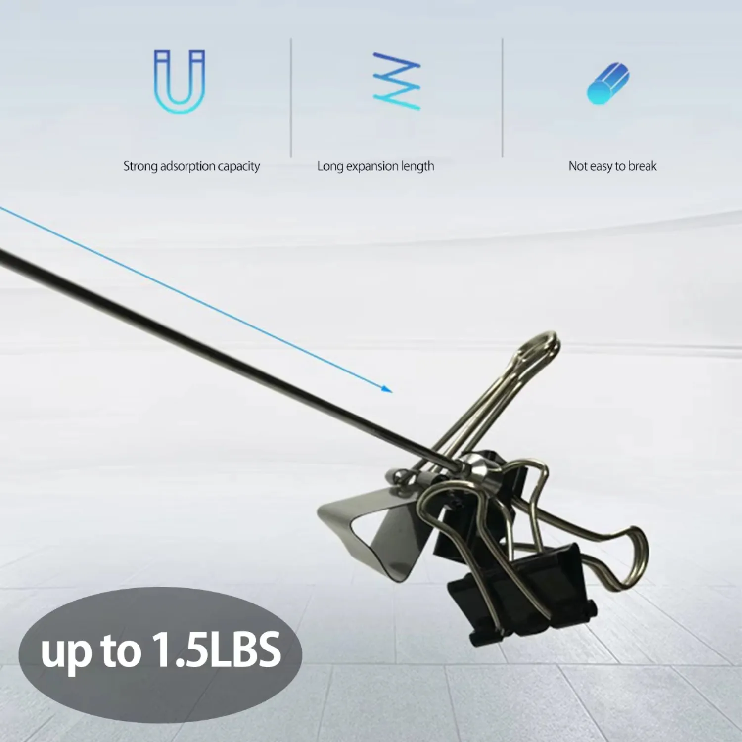 1.5LBS Telescopic Magnetic Pickup Tools Extendable Magnetic Grabber Stick Pen with Pocket Clip Pick-Up Tool for Small Objects