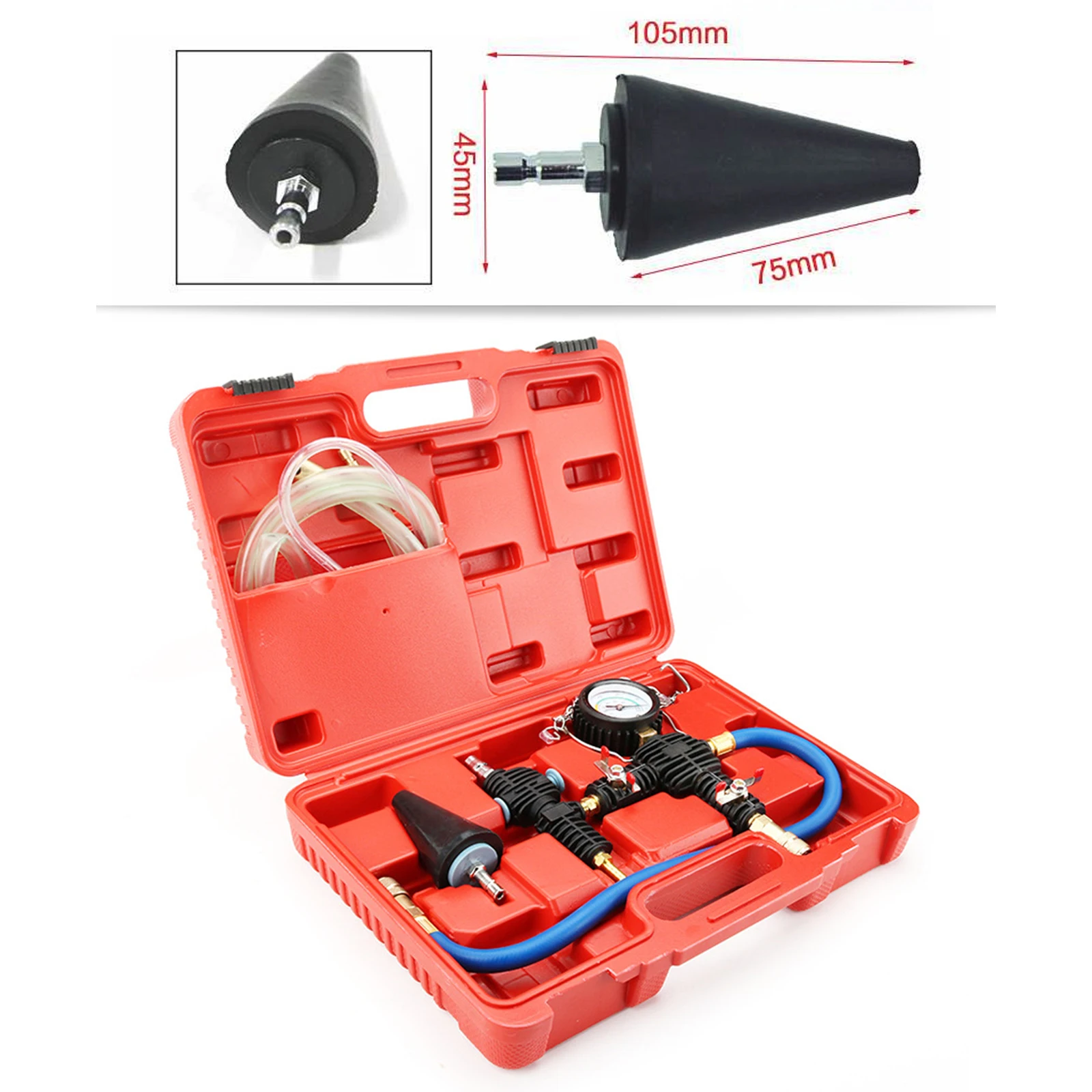 Automotive Vacuum Purge Coolant Refill Tool Universal Water Tank Vacuum Antifreeze Filler Set with Hose for Automotive Car Truck