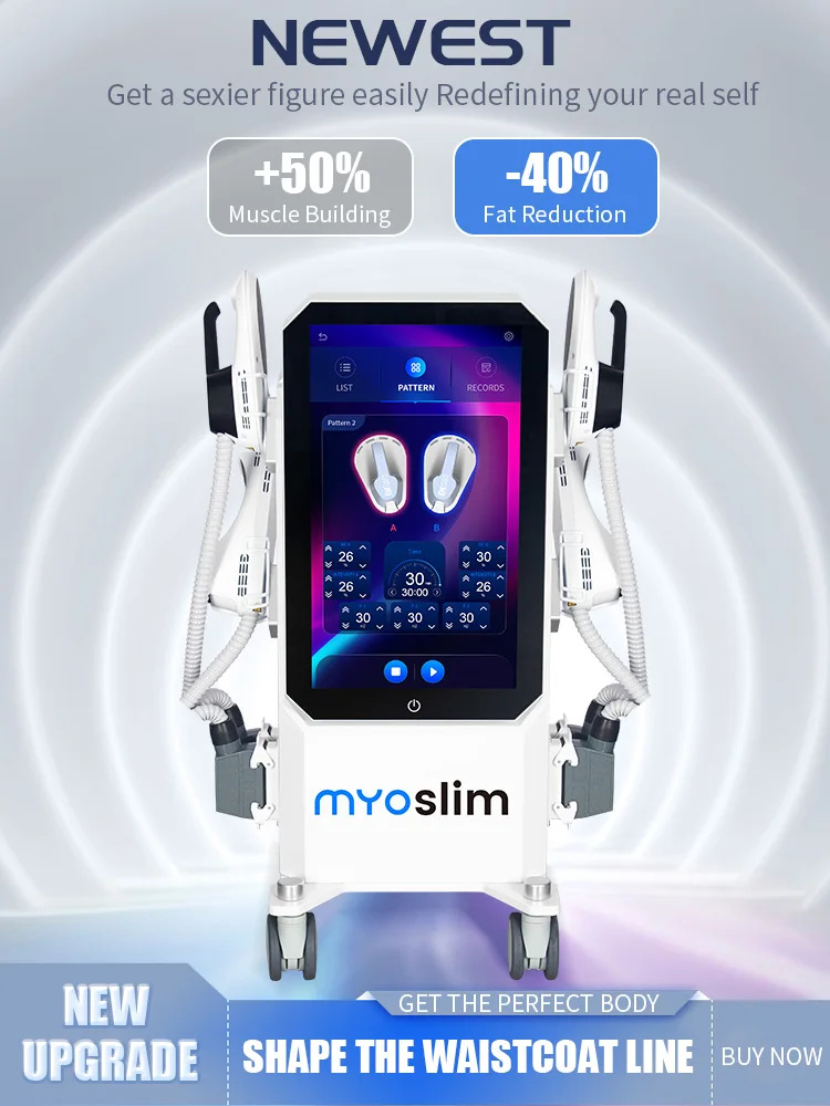 جديد Myoslim NEO EMS 6500W RF Nova Hi Emt آلة 4 مقبض لوحة تحفيز الحوض اختياريALON