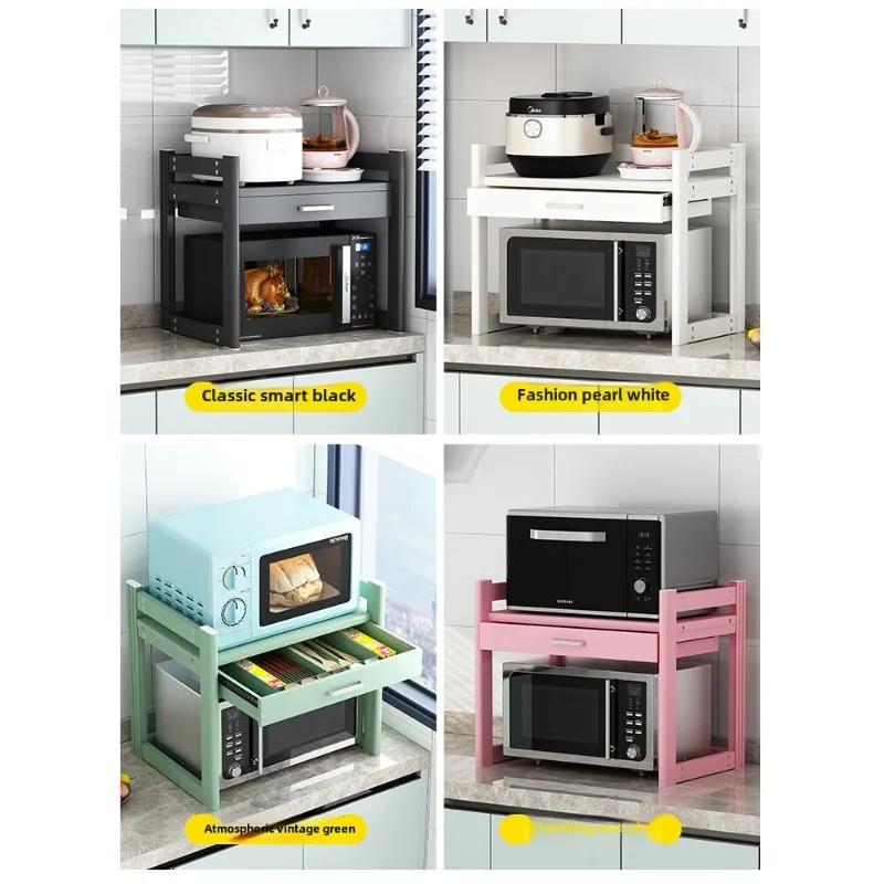 Kitchen Rack Countertop Microwave Oven Integrated Household Rice Cooker Appliance Storage Shelf Desktop Stove