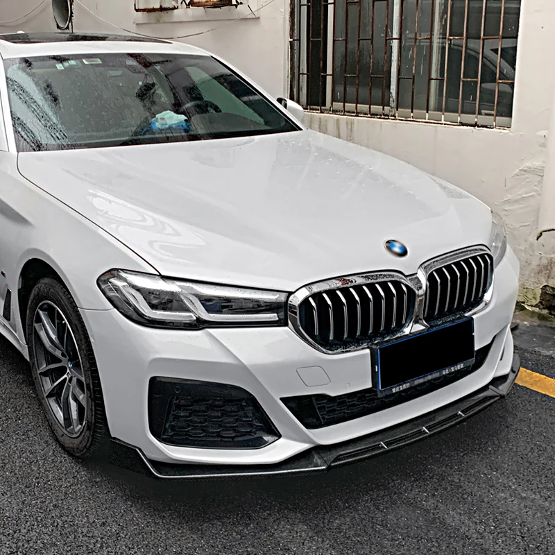

Для BMW 5 серии G30 G38 525i 530i 540i 2021-2022 Автомобильный передний бампер, комплект кузова, спойлер, диффузор, защита из углеродного волокна, ABS