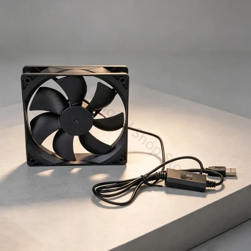 96BA USB-betriebener 120-mm-Lüfter mit dreistufiger Steuerung zur Gerätekühlung – Detail 7