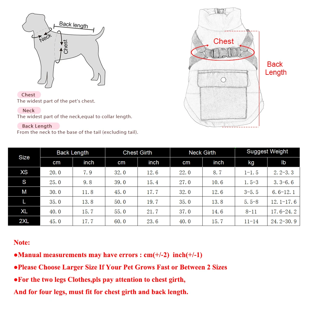 Dog Jacket with Harness Winter Dogs Clothes for Small Medium Pets Outdoor Hunting Hiking Vest Yorkshire Chihuahua Pug Outfits - view 6