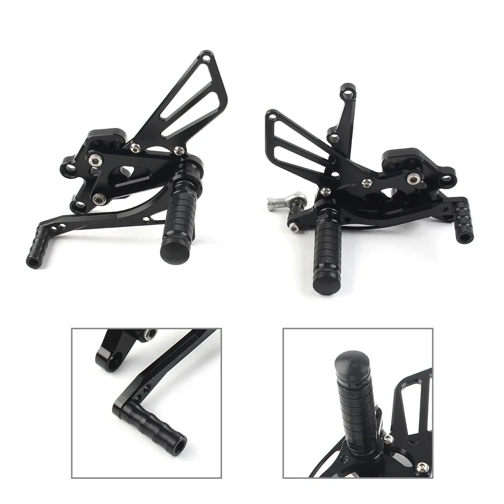 

For Kawasaki Ninja ZX 10R 2004 2005 Black ZX10R 2004-2005 Adjustment CNC Motorcycle Foot Rest Rear Set Kits