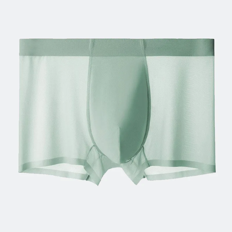 Men\'s Panties Summer Ultra Thin Ice Silk Boxers Graphene Breathable Translucent Seamless U Convex Pouch Lingerie Underpants