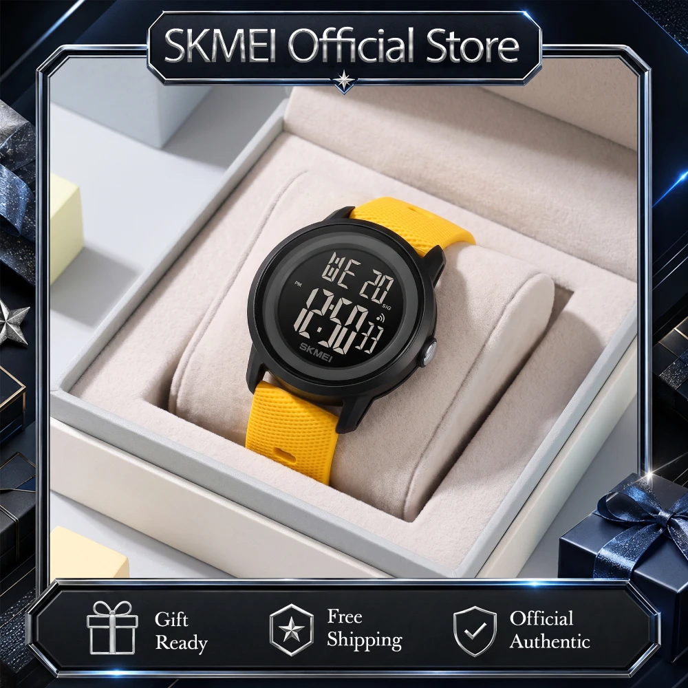 SKMEI 2218 Fashion 5Bar Waterproof Stopwatch Wristwatch Youth Digital Countdown Sport Watches For Men Women Student Alarm Clock