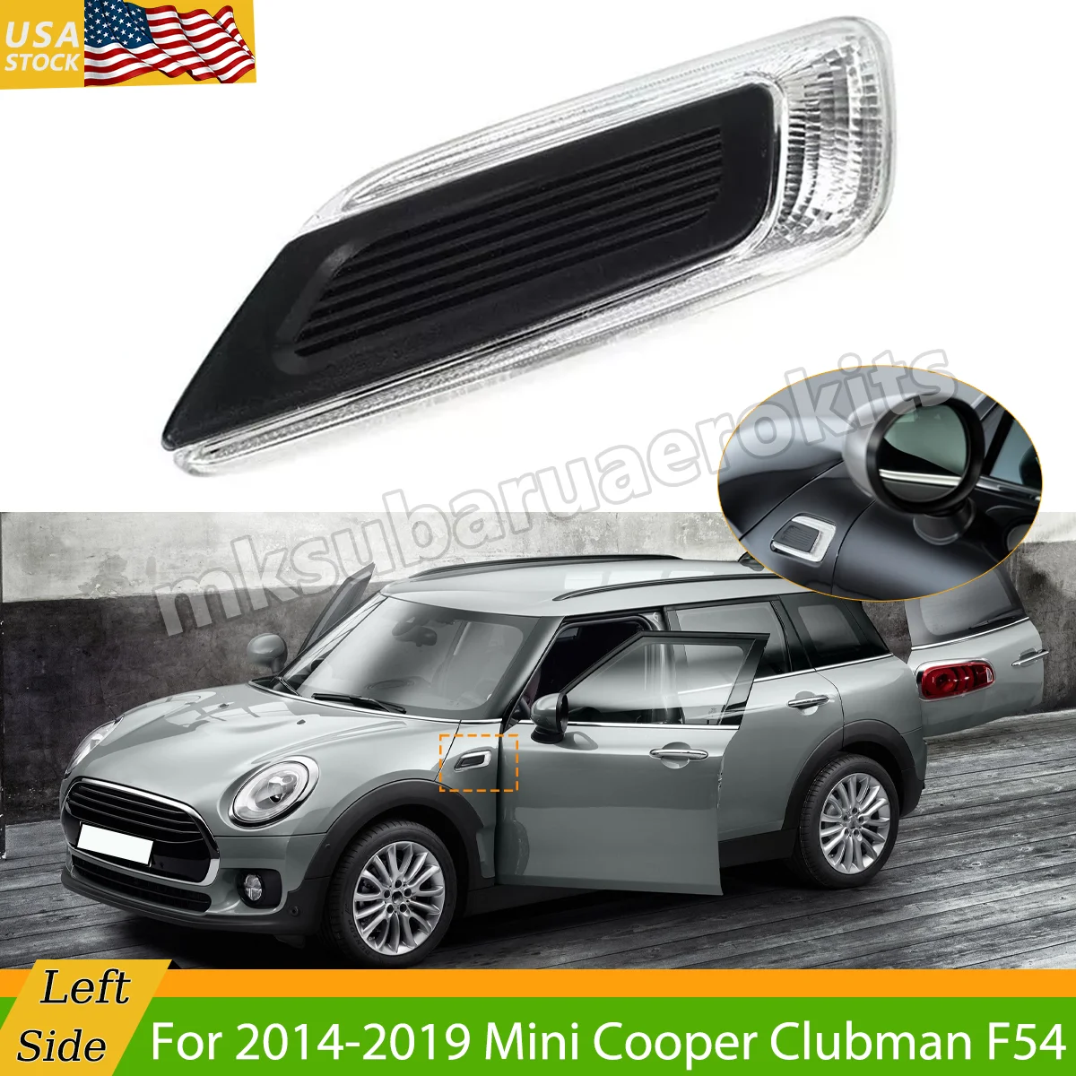

Fender Lamp For Mini Cooper Clubman F54 2014-2019 Left Right Side Marker Turn Signal Light Automotive Decor Light