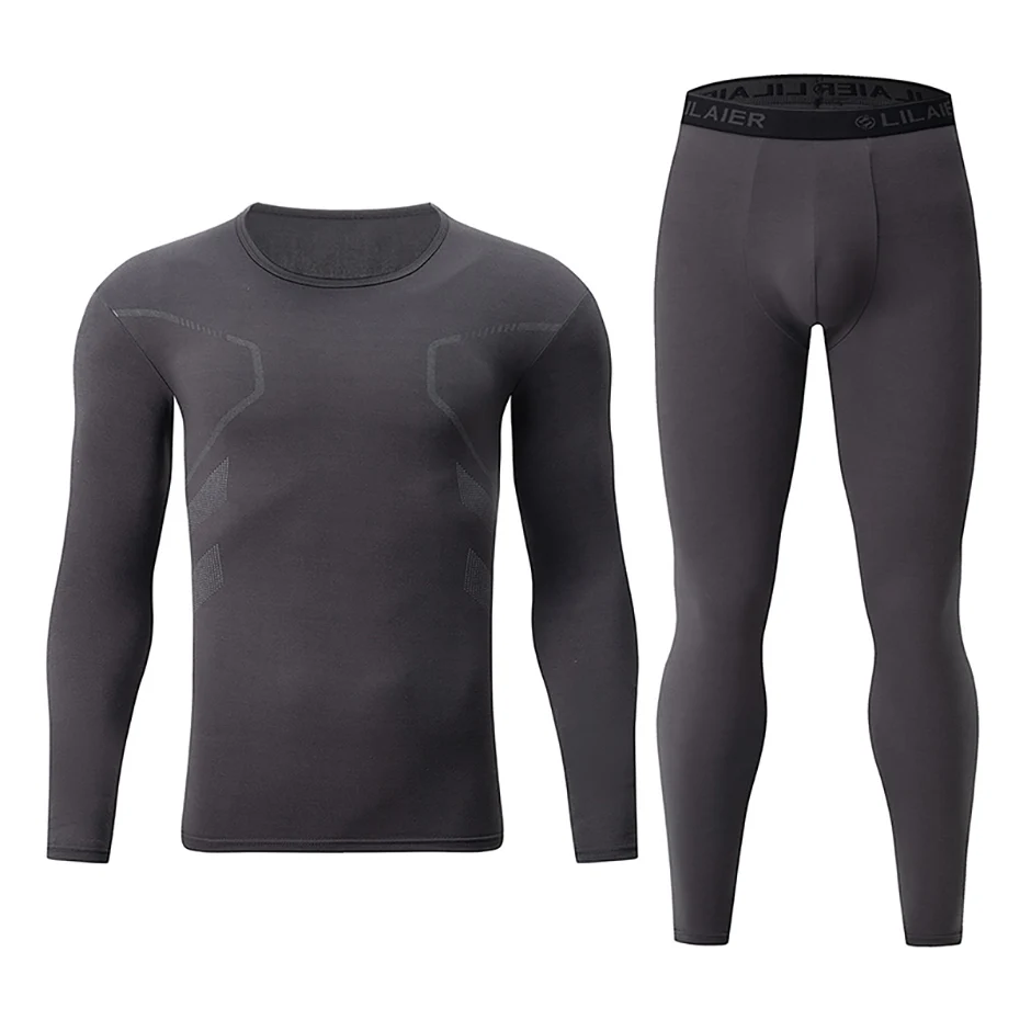 1/2 stück Herbst Und Winter männer Modische Gedruckt Casual Sport Unterwäsche Set Radfahren Und Laufen Plus Größe Basis warme Anzug – Detail 9