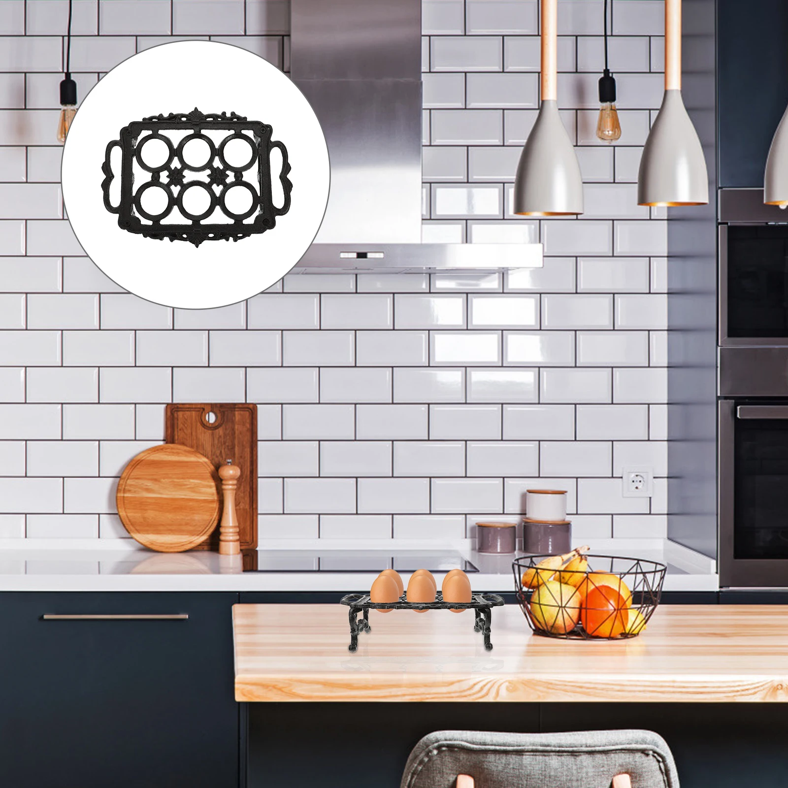 

Wrought Iron Rack 6 Eggs Storage Egg Rack For Counter Holder Decorative Display Egg Solution Household Tool