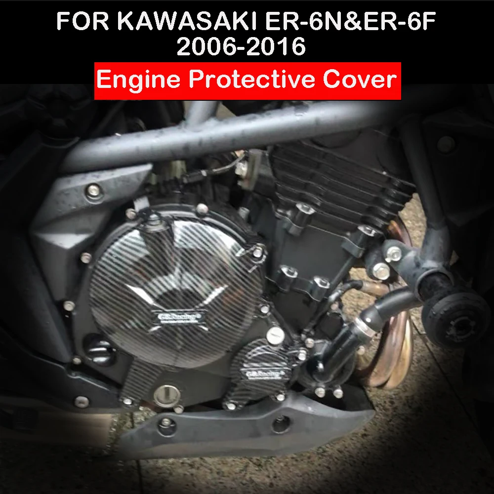 

For Kawasaki ER-6F 2006-2016 ER-6N 2006-2016 VERSYS 650 2006-2021 Motorcycle Engine Cover Clutch Cover Protection Accessories 3