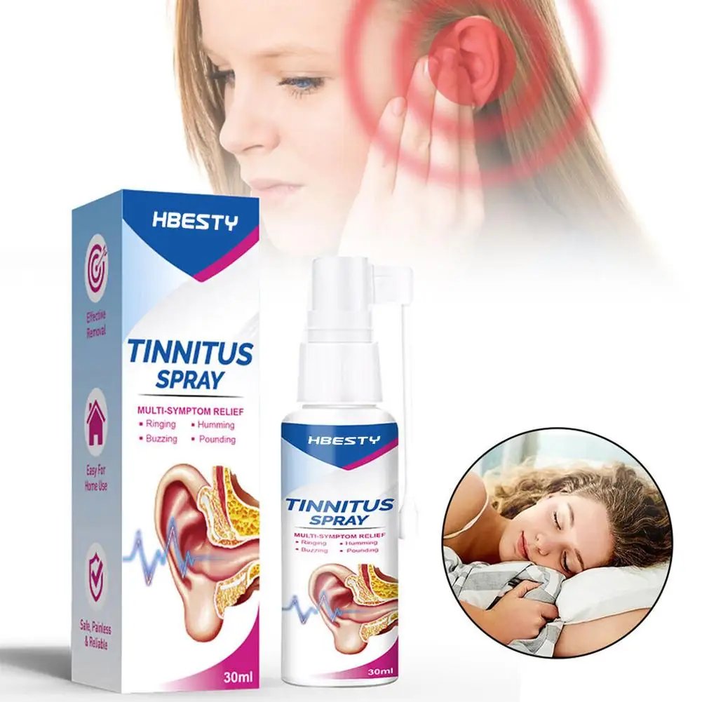 3pcs*30ml Tinnitus Relief Spray Clean Ear Blockage Improve Listening Tinnitus Deafness Sore Relief Ear Cleaning Liquid Dropship