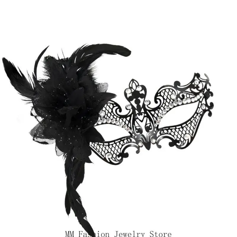 

Rhinestones Masquerade Mask Venetians Party Mask Half Face Lace Mask Eye Mask Mardi Gras Mask Halloween