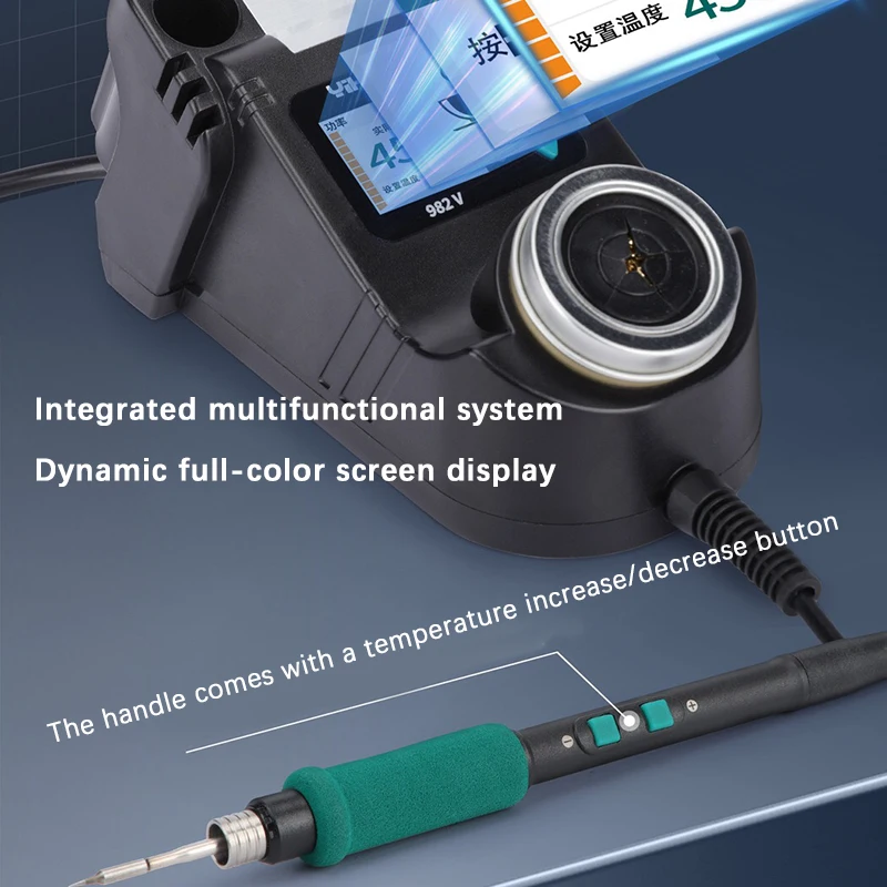 

Высокоточный паяльник с быстрым нагревом T12, паяльник 982 В, интеллектуальная портативная паяльная станция, компактный