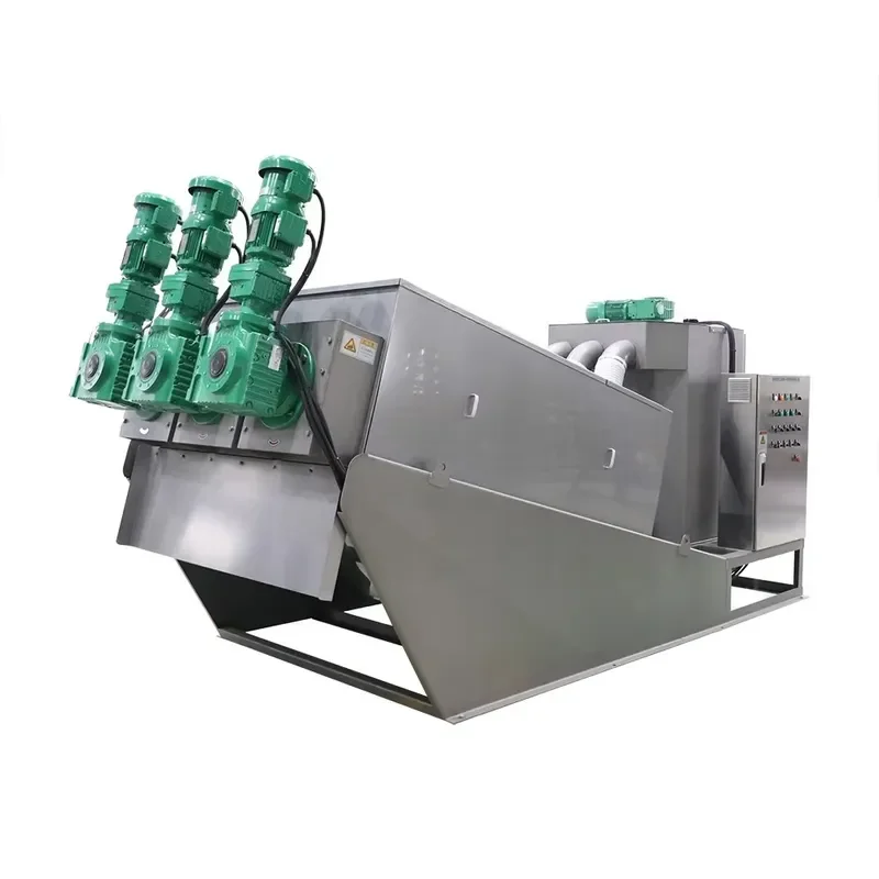 Stainless Steel Automatic Sludge Dewatering Press Small Footprint Design for Palm Oil Sludge Treatment 1 Year Engine Gearbox)