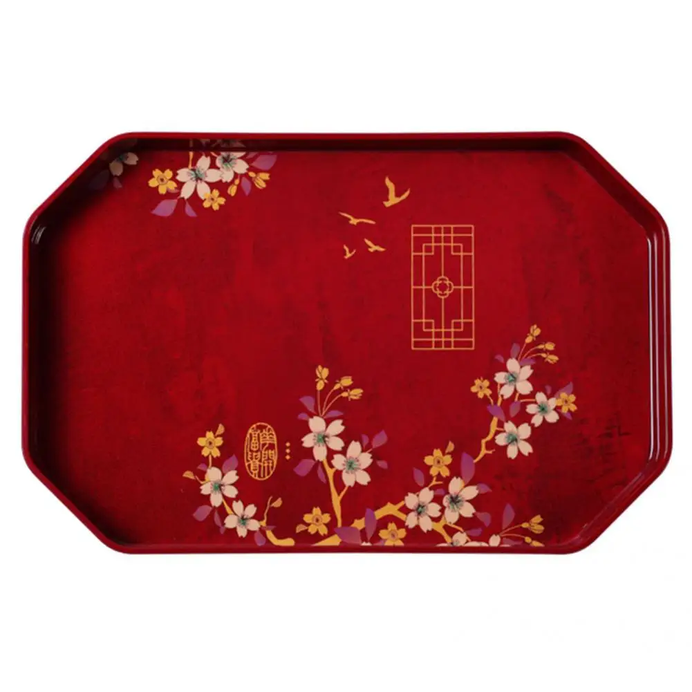 Tea Table Serving Tray Easy Clean Table Centerpieces Tea Serving Tray Shockproof Melamine Tea Serving Tray Home Decor