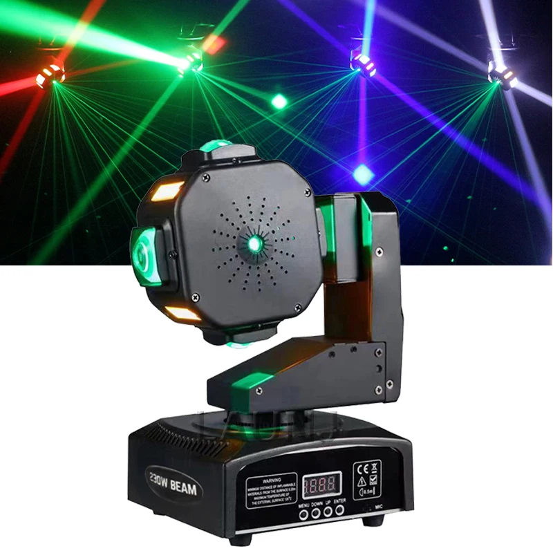 

New Mini LED Moving Head Laser Light Beam Strobe Music Control Stage Light Bar KTV Private Room Hall Party Club Disco DJ Light