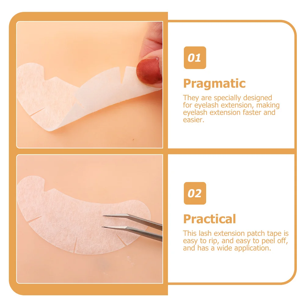 

100Pcs V Shape for Eyelash Extensions Premium Lash Extension Patches Self Adhesive Under Eye Pads for Makeup Artists