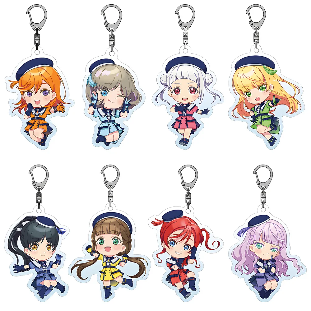 Love Live! Llavero de acrílico Superstar Shibuya Kanon Keke Tang Tomari Onitsuka Wakana Shiki Sakurakoji Kinako Chibi, colgante para bolso