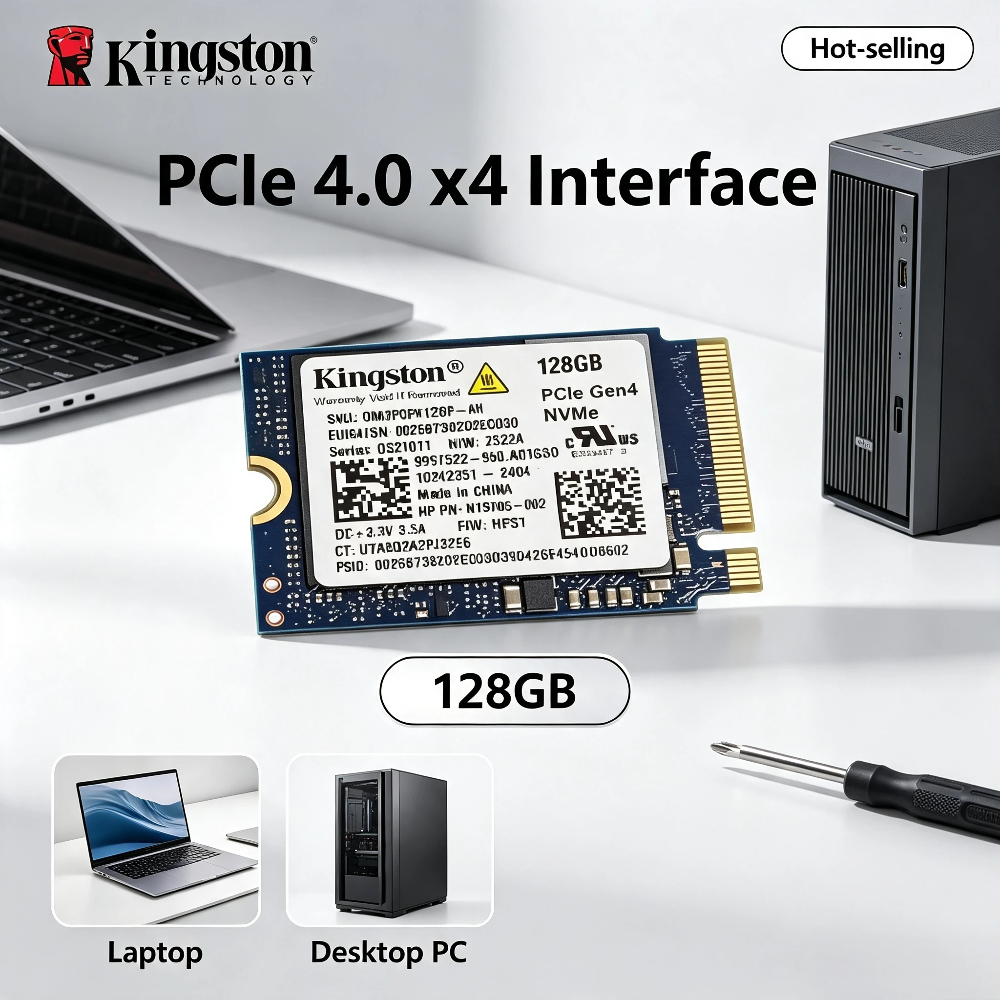 新品-128gb-kingston-nvme-pcie-40-m2-2230-oem内蔵ssd-ソリッドステートドライブ-高速-steam-deck、ノートパソコン、pc-proのアップグレードに最適