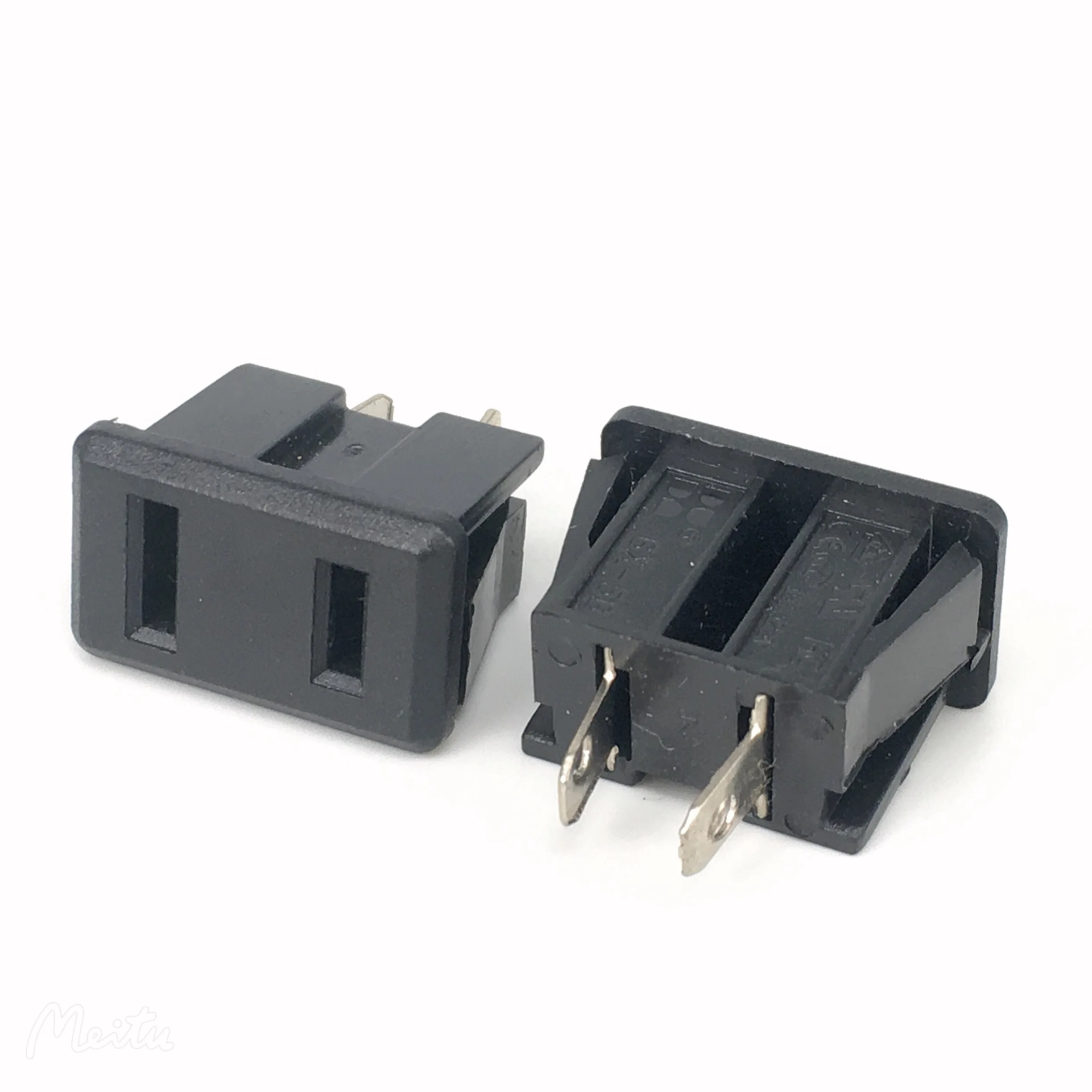 5 قطعة التيار المتناوب 15A 125 فولت 2 دبوس الولايات المتحدة التوصيل لوحة جبل الولايات المتحدة منفذ مقبس الطاقة الأسود #2