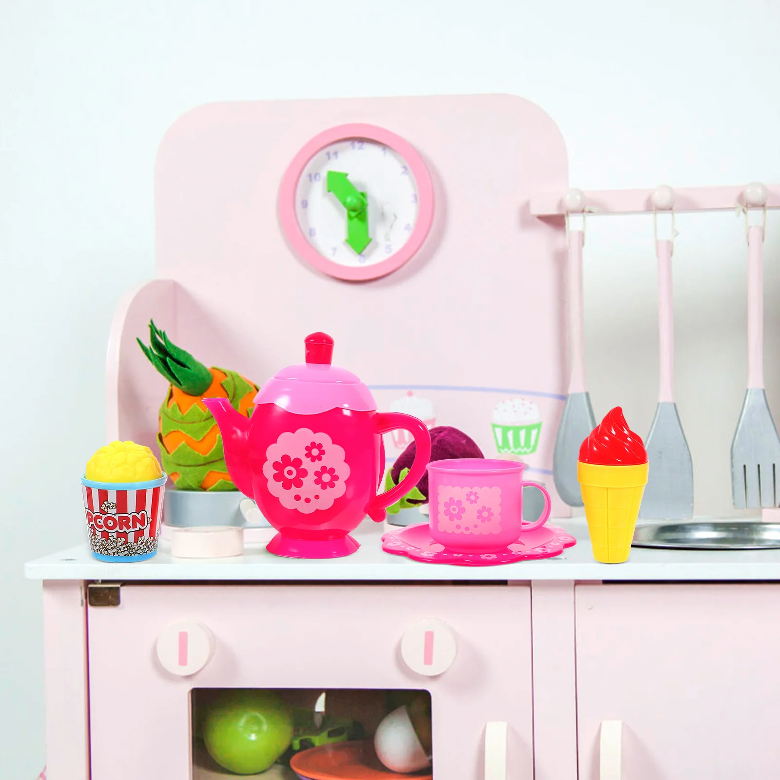 

Realistic Tea Set Simulation Play House Kids Cognition Creativity Logic Thinking Portable Durable Birthday Party