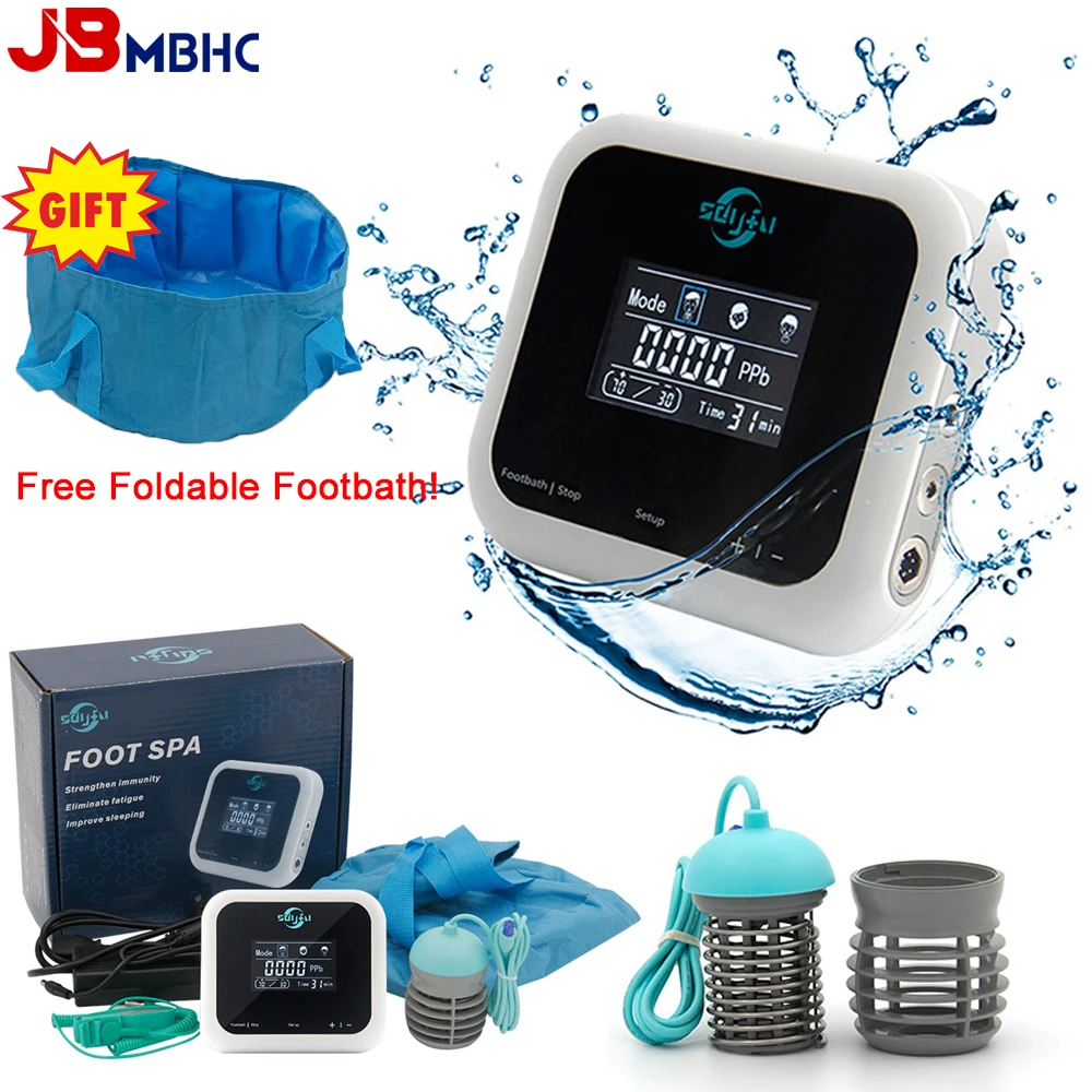 

Detox Ionic Foot Spa Machine Electric Foot Bath Ion Detoxifier Health Therapy Cleanse Footspa Vibrat Whirlpool Care Arrays Aqua