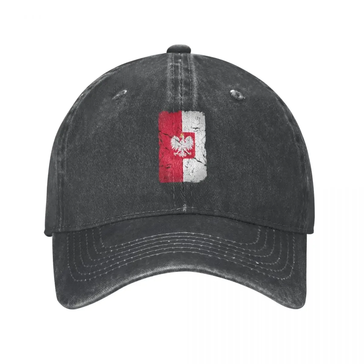 Flag of Poland with polish eagle DistressedCap Cowboy Hat Sun Hat For Children Golf For Man Women's