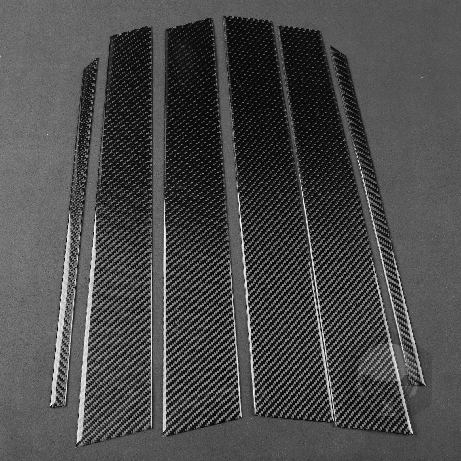 ألياف الكربون الحقيقية اكسسوارات السيارات B-عمود لوحة غطاء الكسوة ملصق ناعم لكزس RX300 RX350h RX500h 2023 2024 2025 2026 #6