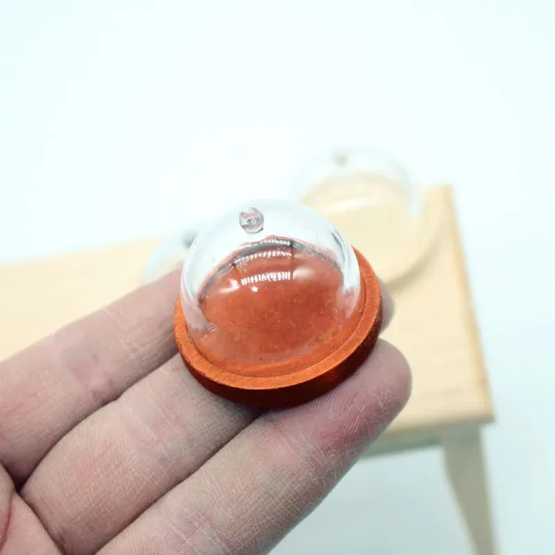 Puppenhaus Mini Kuchen Tablett Lebensmittel Spielen Staub Abendessen Abdeckung Kunststoff Kuchen Abdeckung Simulation Miniatur Spielzeug Wohnkultur Puppe Zubehör