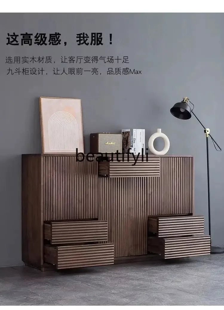 

ssK178 ss25 ss Nordic solid wood dining side high cabinet against the wall storage cabinet simple modern home living room entran
