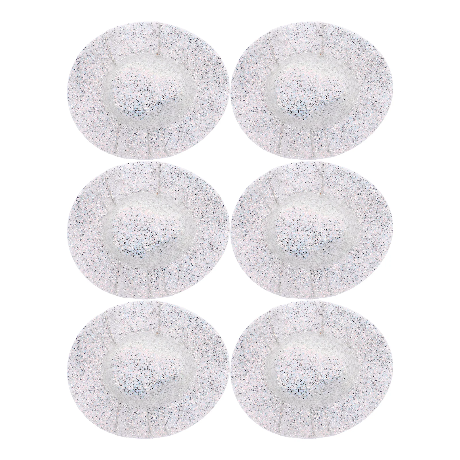 

6 Pcs Glitter Mini Denim Hat for Cowboy Hats Crafts Kids Variety Cloth Tiny Ornament
