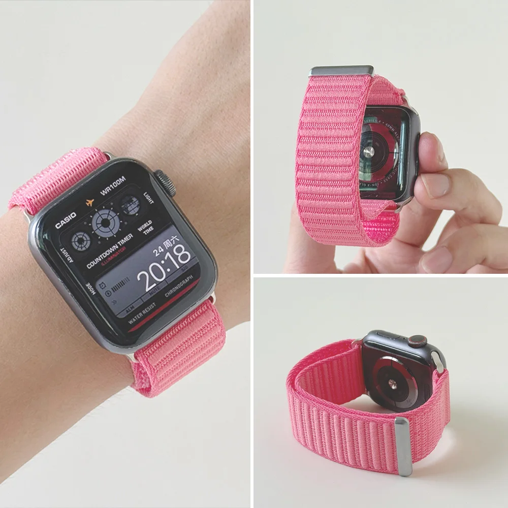 حلقة رياضية لسلسلة ساعات أبل 11/10/9/8/7/SE/Ultra2/3 49 مللي متر 46 مللي متر 45 مللي متر 44 مللي متر 42/41/40 مللي متر حزام سوار Correa iWatch حزام