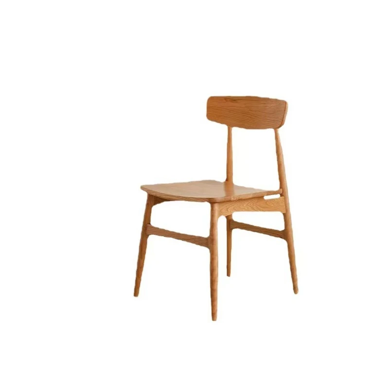 

Cherry wood comfortable chair Solid wood dining chair Leisure chair Book Balcony Guest restaurant Study Log wind