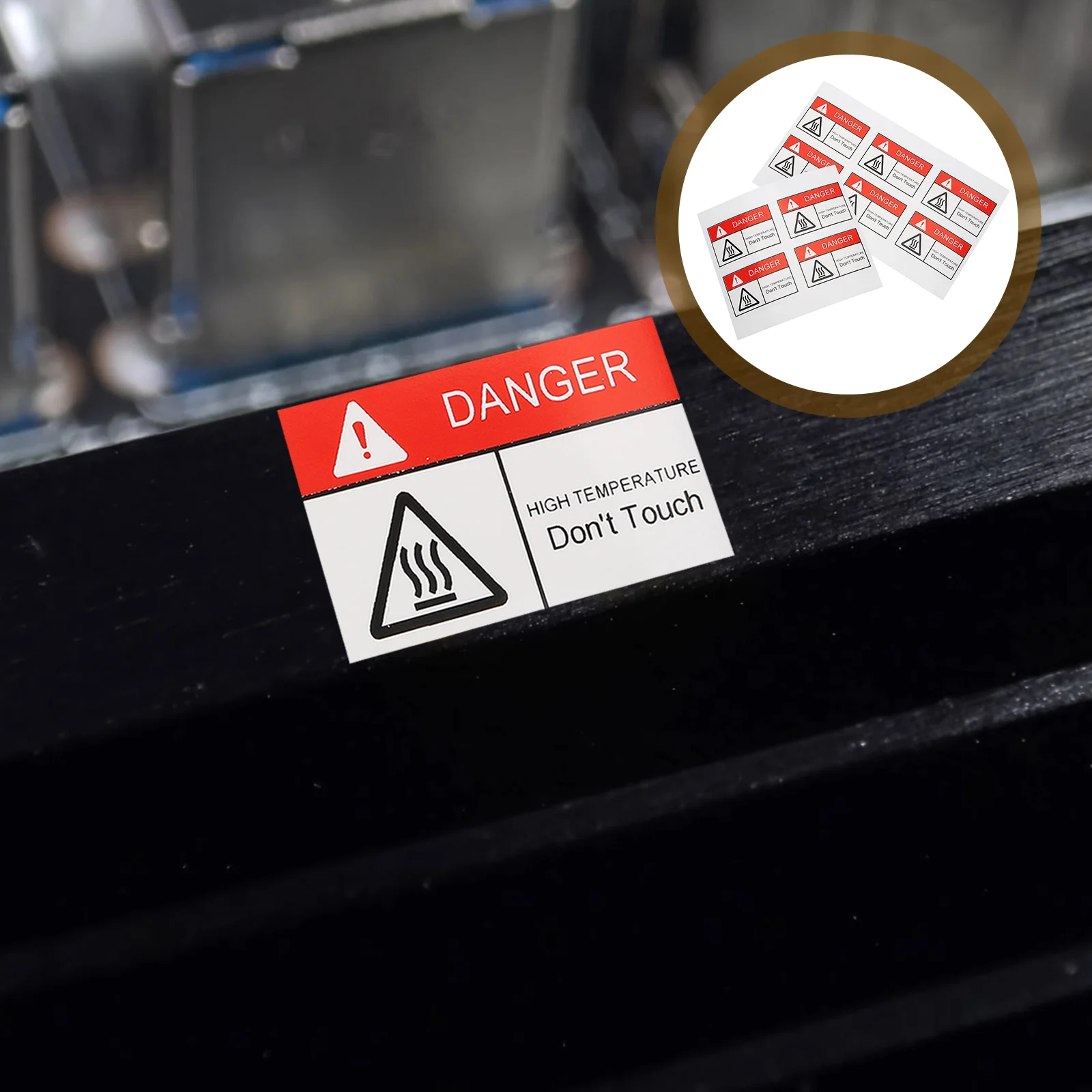 

10 Pcs Watch Out for Heat Stickers Hot Surface Warning Labels Obvious The Sign Visitors Caution Synthetic