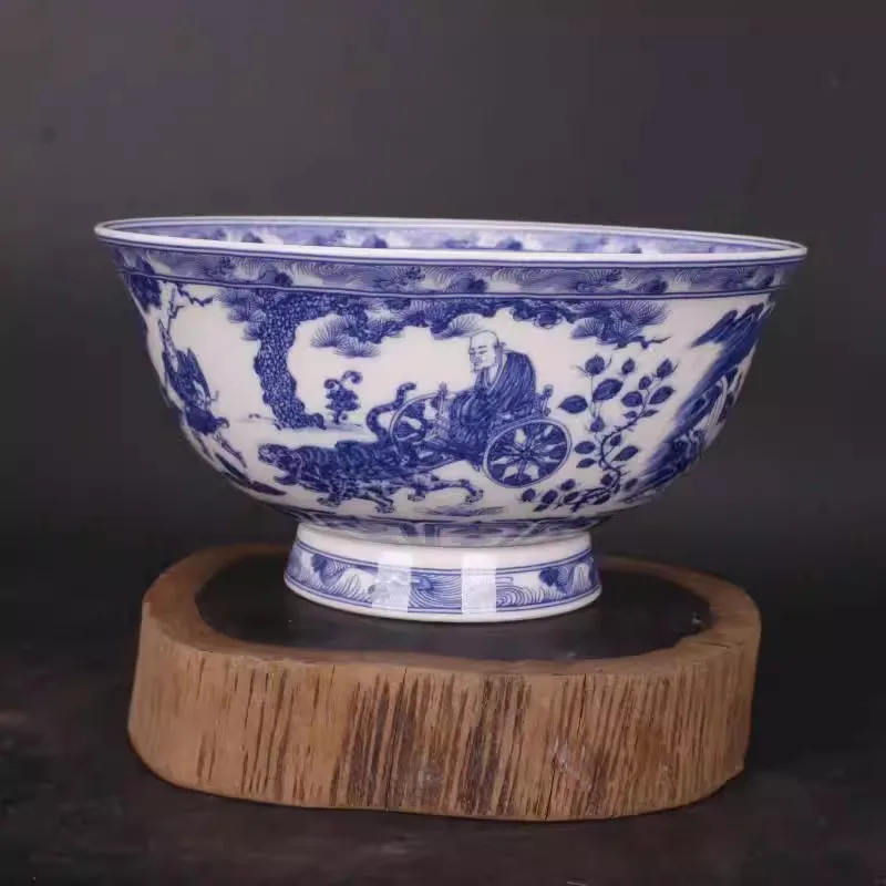 Chinese Jingdezhen Porcelain Blue and White Personage Bowl