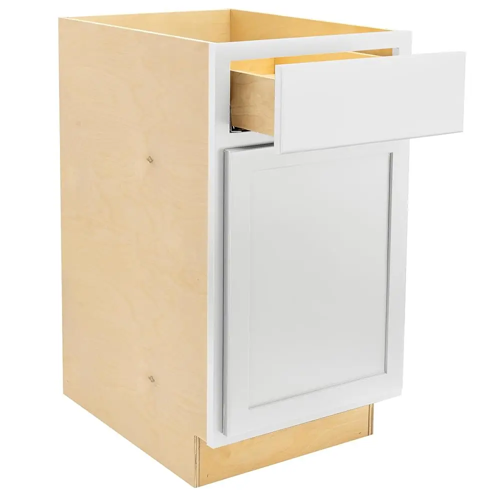 Quicklo Rta (pronto da montare) |   Mobili da cucina con base - Stile Shaker |   Made In America (Bianco puro, 18"" Wx34,5 Hx24 D