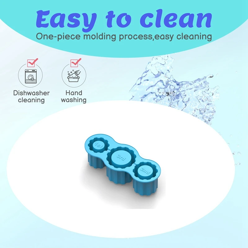 Ice Mold For Stanley Cups,Silicone Ice Maker With Lid For Making 3 Hollow Cylinder Ice Molds,Reusable image 3