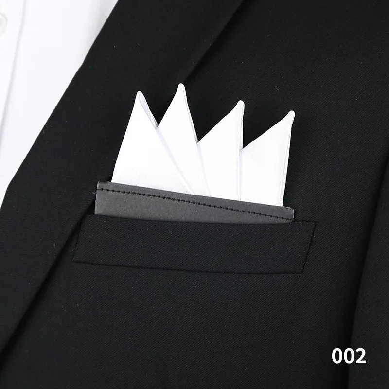 Men's Solid Color Pocket Square Formal Business Suit Handkerchief for Wedding Party Groom Tuxedo Accessory