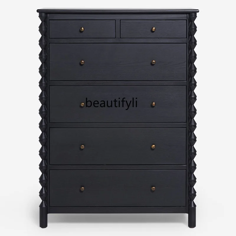 

Solid Wood Retro Chest of Drawers/Neo-Classical Locker/Xuan Multi-Function Closed Storage Cabinet