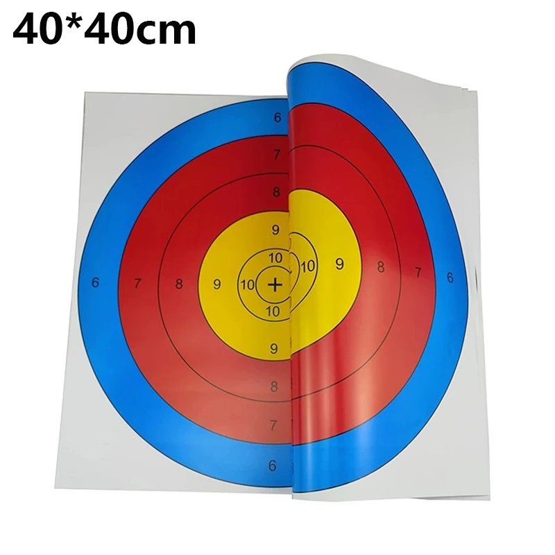 5/10pcs 40x40cm Shooting Target Paper Arrow Bow Exercise Sports Slingshot Hunting Shooting Accessories Durable Training