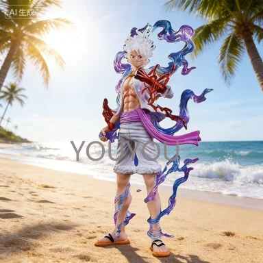 

20cm/7.87in Anime One Piece Figure GEAR 5 Nika Sun God Luffy Action Figures Pvc Statue