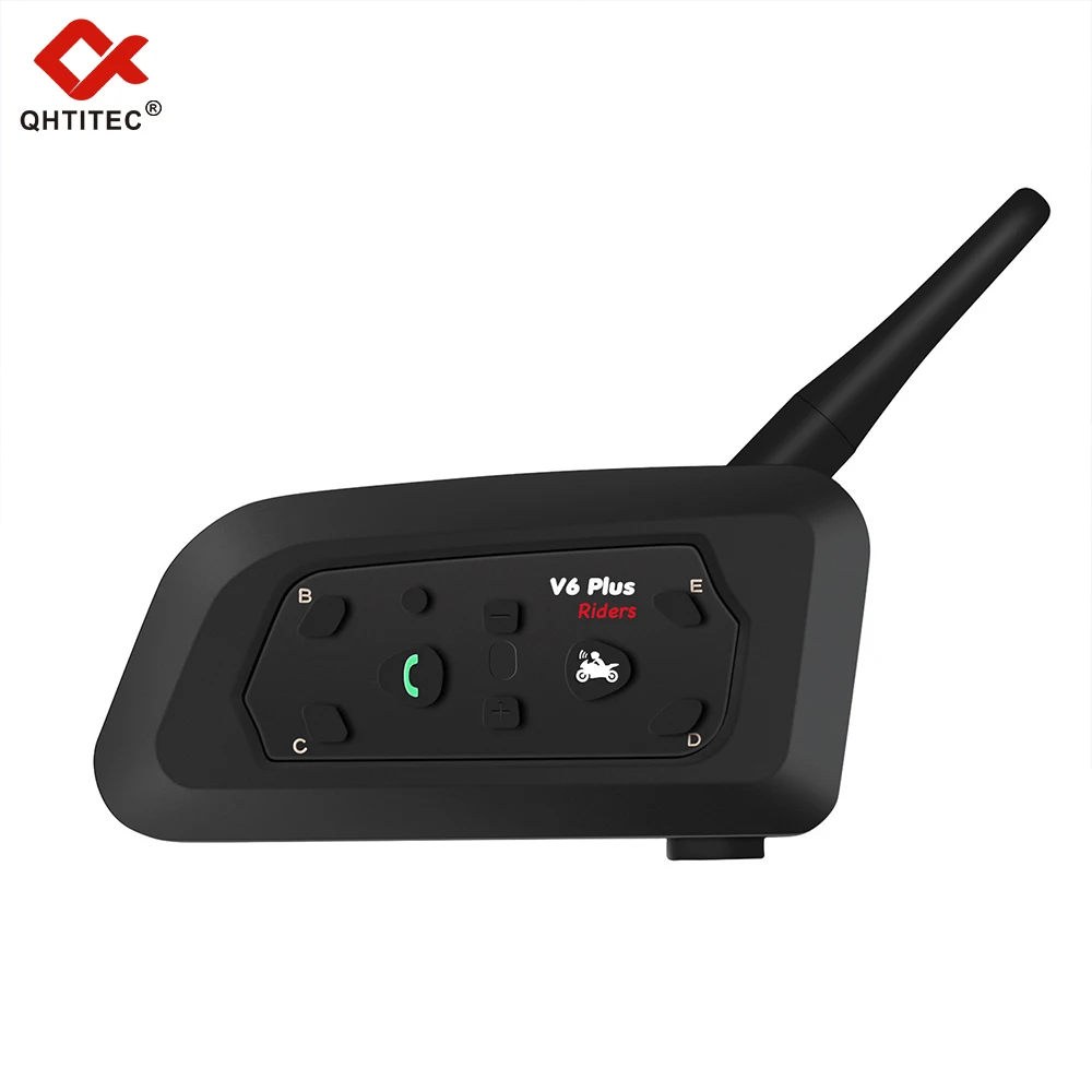 Motorcycle Bluetooth Helmet Headset Intercom 1500M Distance Wireless Interphone 850mAh Noise reduction Riders Intercom V6 Plus