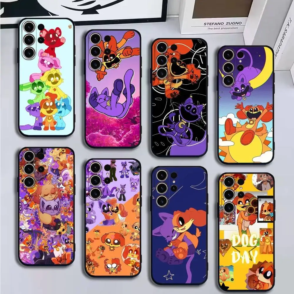

D-DogDay Phone Case For SamsungS25,24,21,22,23,30,Ultra,20,Plus,Fe,Lite,Note,10,9,Soft Black Cover