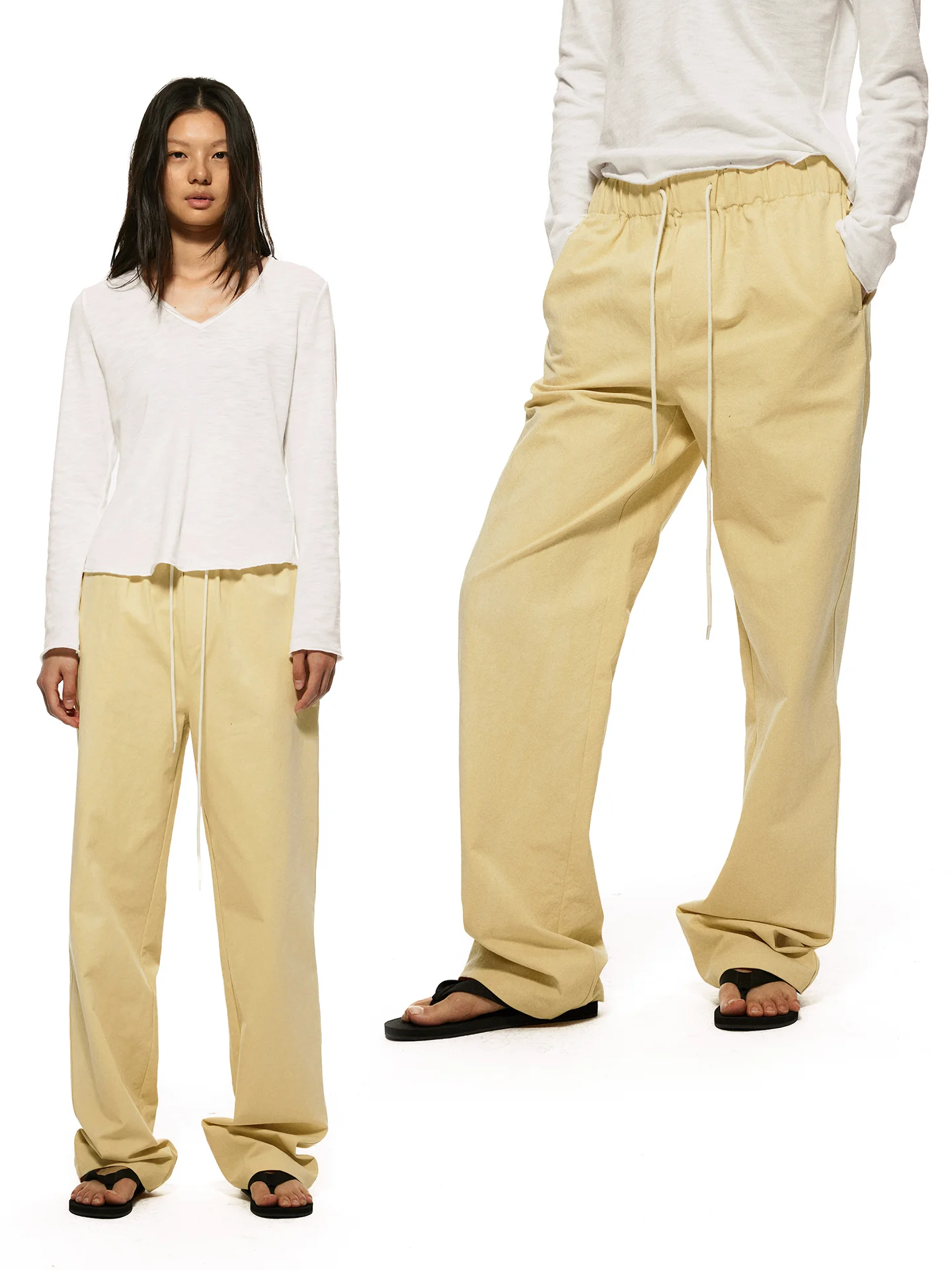 

Повседневные женские брюки с эластичным поясом на шнурке, свободного кроя, с естественной линией талии, комфортные, высокоэластичные, приятные к телу, дышащие