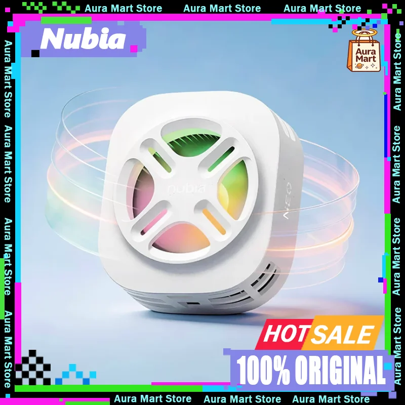 Nubia Ice Cream Magnetic Semiconductor Phone Cooler 25W Semiconductor Cooling Fan For Gaming Live Stream Red Magic Cooler