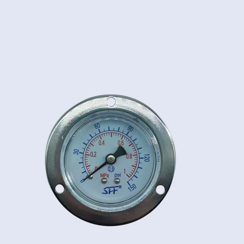 Axial Pressure Gauge With Frame Glass Face Y40/50/60 0-2.5MPa 1/8PT Thread Water/hydraulic/pneumatic/oil Pressure Gauge