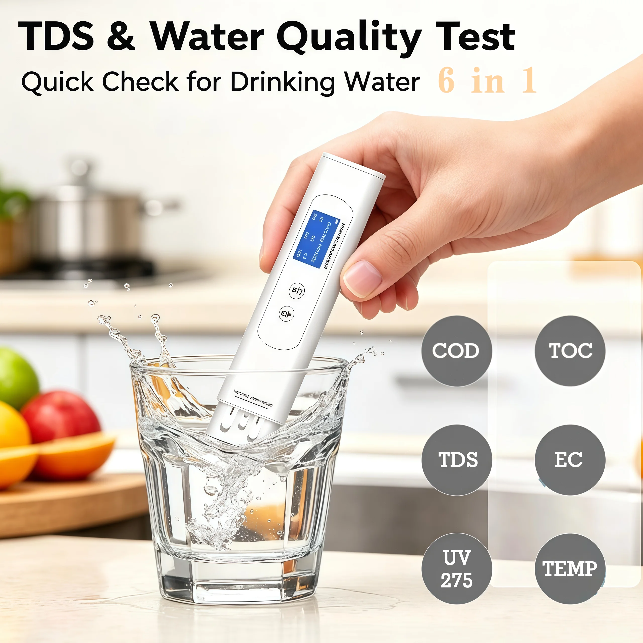 LS310 Digital Water Quality Tester COD EC TDS UV275 TOC TEMP Multi-Parameter Water Quality Tester for Drinking Water Rugged