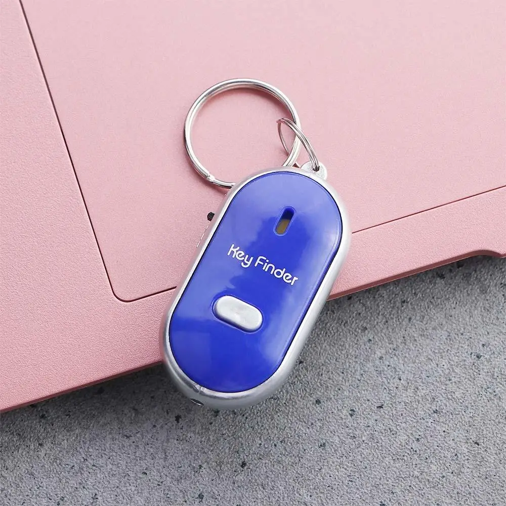 Beeping Whistle Sensors Key Locator Keychain Pet Tracker LED Whistle Key Finder Sound Control Alarm Locator Tracker Keyfinder