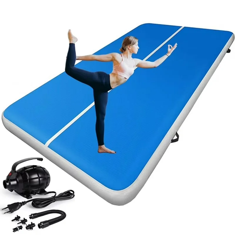 Piste gonflable d'air de taille carrée de Logo personnalisé 3x3M avec la pompe tapis d'air de culbutage de gymnastique plancher d'entraînement de Yoga extérieur intérieur