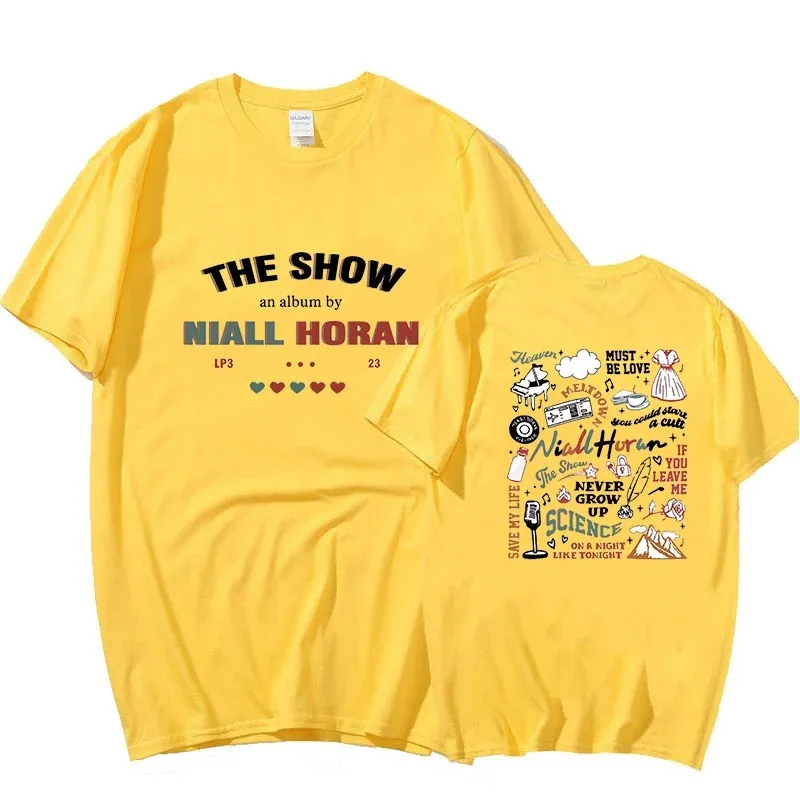 Niall Horan Merch THE SHOW LIVE ON Tour NIALL HORAN 2024 T-shirt Ladies Universal Street Cotton T-shirt Top Short Sleeve Clothes